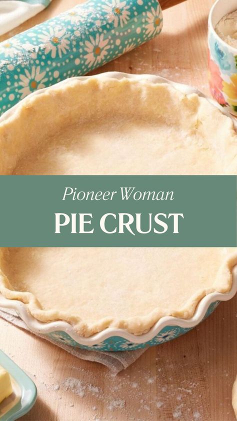 Pioneer Woman Pie Crust Pie Crust Using Crisco, Pie Crust Shortening, No Fail Pie Crust Recipe Vinegar, Pie Crust Pioneer Woman, Best Pie Crust Recipe Pioneer Woman, Pioneer Woman Perfect Pie Crust, Pie Crust Shortening Recipe, Deep Dish Pie Crust, Pastry Flour Pie Crust