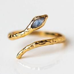 Unique Demi-Fine Gold Rings | Local Eclectic Elizabeth Stone, Serpent Ring, Local Eclectic, Cute Snake, Snake Ring Silver, Snake Design, Big Rings, Textured Ring, Snake Ring