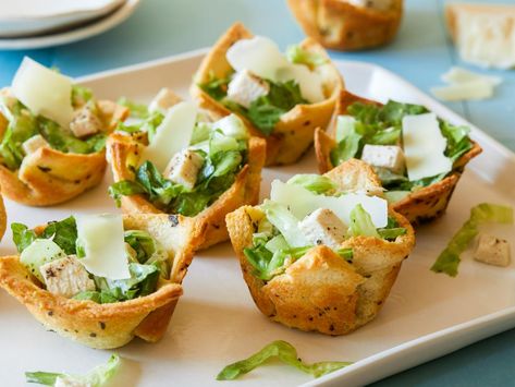 The Best Summer Appetizers : Food Network | Summer Party Ideas: Menus, Decorations, Themes : Food Network | Food Network Salad Cups, Chicken Food Recipes, Graduation Party Foods, Classic Caesar Salad, Caesar Salad Recipe, Summer Appetizer, Ideas Food, Chicken Food, Recipes Appetizers