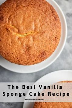 Basic Sponge Cake Recipe How To Make, Quick And Easy Bakes, Easy Sponge Cake Recipe Vanilla, Quick Sponge Cake Recipe, Moist Vanilla Sponge Cake, Cake Recipes Sponge, Sponge Cakes Easy, Vanilla Sponge Recipe, Healthy Sponge Cake Recipe