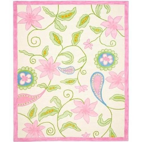 Safavieh Rug, 4 Wallpaper, Childrens Rugs, Kids Products, Kids Play Area, Pink Area Rug, Floral Area Rugs, Floral Vine, Ivory Rug