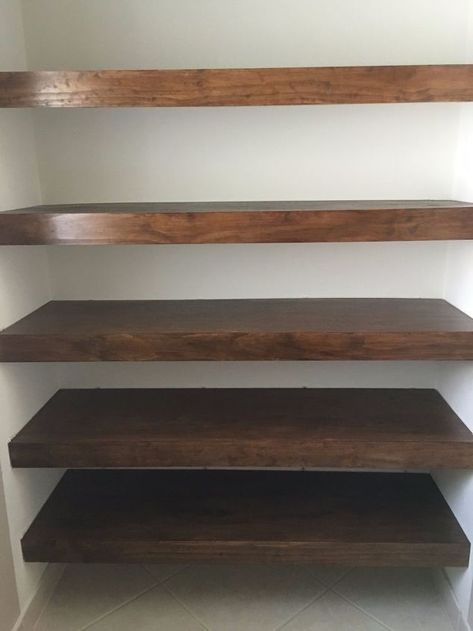 Covers For Wire Shelving, Covering Wire Shelves, Wire Shelf Covers, Wood Closet Shelves, Ideas Armario, Closet Maid, Shelf Cover, Custom Pantry, Wire Shelves