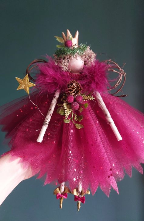 Christmas Fairies, Fairy Diy Crafts, Christmas Tree Fairy, Fairy Art Dolls, Doll Diy Crafts, Art Dolls Cloth, Fairy Crafts, Angel Crafts, Clothespin Dolls