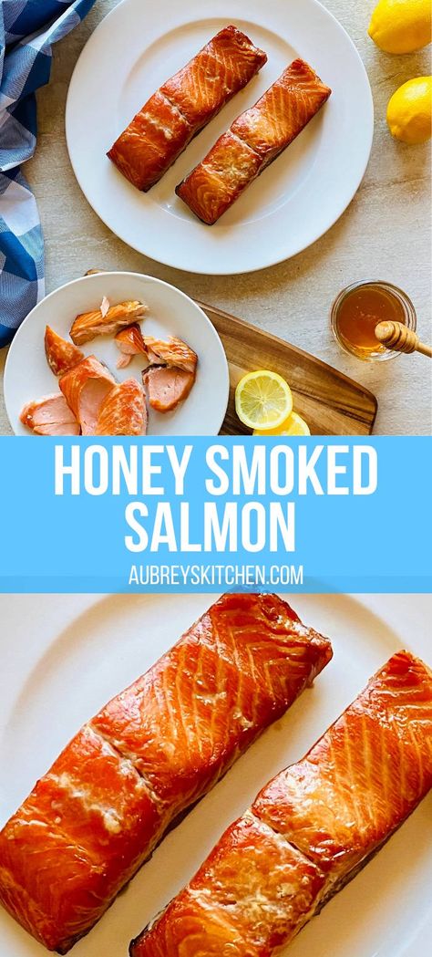 This honey smoked salmon is the perfect balance of luxurious honey and delicious smoke flavor. The perfect centerpiece for your smoked salmon charcuterie board, appetizer or dinner. Easy smoked salmon recipe you will make again and again! Smoked Honey Salmon Recipes, Smoked Salmon Recipes Traeger, Treager Salmon Recipes, Salmon In Smoker Recipe, Treager Smoked Salmon Recipes, Traeger Grill Recipes Salmon, Salmon On Pellet Smoker, Smoked Salmon Recipes Smokers, Fish Brine For Smoker