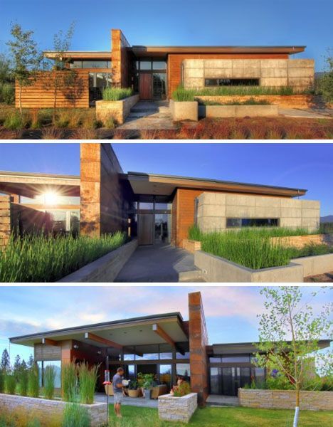 Prairie Style Architecture | Rustic Modern: Earth, Wood & Steel High-Desert Home | Designs & Ideas ... Contemporary Desert Homes, Modern Desert Architecture, Prairie Style Architecture, Modern Exteriors, Rammed Earth Homes, Build Inspiration, Prairie Style Houses, Homes Ideas, Mexico Design