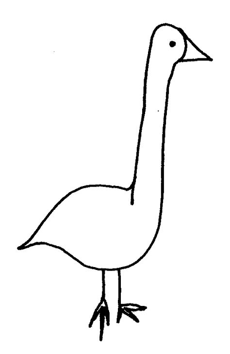 Line drawing goose Goose Sketch Simple, Goose Doodle Cute, Goose Line Art, Easy Goose Drawing, Goose Line Drawing, Goose Drawing Simple, Goose Tattoo Small, Goose Outline, Goose Doodle