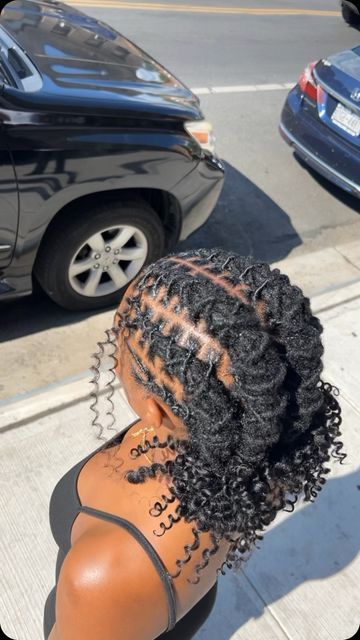 LOCS BY NNIVA LLC on Instagram: "Had to run that back again with just a lil twist  Loveeeeeee this look 🔥🔥  @locsbynniva #locs #locstyles #locstylesforwomen #locpetals #locpetalstyles #brooklynloctician #brooklynlocs #dreads #dreadstyles #rasta #fishtailbraid #nycloctician #nyclocs #locsbynniva #2strandtwist #locbraids  #locsformen #menbraids #locsforwomen #starterlocs #babylocs #healthylocs #lochaircare #locsporn #menwithlocs #womenwithlocs #explorepage  #brooklynloctition #brooklynhairstylist #explorepage  #barreltwist" Locstyles For Short Hair, Locs Hairstyles With Weave Added, Cornrows Locs Black Women, Hairstyles With Locks, Loc Styles With Curly Hair Added, Short Loc Two Strand Twist Styles, Halo Braid With Locs, Loc Flat Twist Style, Over Locs Styles