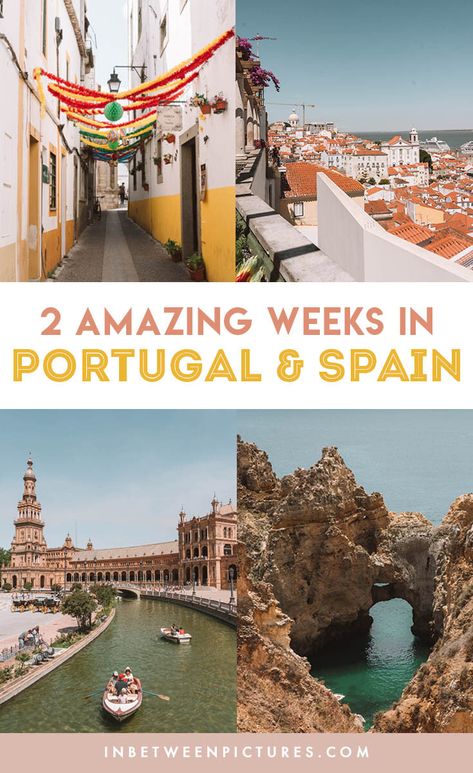 Southern Spain and Portugal Itinerary 14 days | In Between Pictures Portugal Lagos, Portugal Itinerary, Portugal Vacation, Places In Portugal, Spain Itinerary, Portugal Travel Guide, Perfect Days, Stunning Sunset, Sintra Portugal