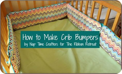 How to Make Crib Bumpers - {The Ribbon Retreat Blog} Crib Bumper Tutorial, Crib Bumpers, Bumper Pads For Cribs, Baby Crib Bumpers, Diy Crib, Cot Bumper, Crib Bumper, Mini Crib, Baby Projects