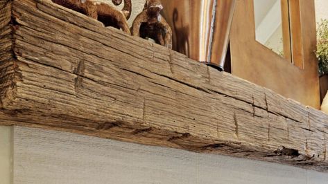 Reclaimed Hand Hewn Beam Fireplace Mantle | Elmwood Reclaimed Timber Reclaimed Fireplace Mantel, Rustic Fireplace Mantle, Mantel Installation, Beam Fireplace, Reclaimed Wood Fireplace, Reclaimed Wood Mantel, Wood Mantel Shelf, Hand Hewn Beams, Fireplace Mantel Shelf