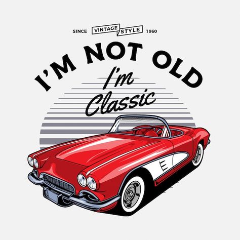 Red vintage convertible sport car | Premium Vector #Freepik #vector #hot-rod #muscle-car #retro-car #classic-car Vintage Car Posters Illustration, Muscle Car Wallpaper, Wallpaper Car Aesthetic, Retro Car Art, Vintage Car Illustration, Vintage Car Art, Vintage Convertible, Wallpaper Car, Cars Art