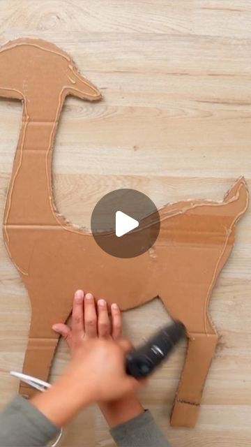 Reindeer Template Pattern, Diy Rudolph Decorations, Santa Legs Chimney Diy, Reindeer Template, Cardboard Reindeer, Diy Santa Claus, Reindeer Crafts For Kids, Diy Reindeer, Cardboard Reindeer Template