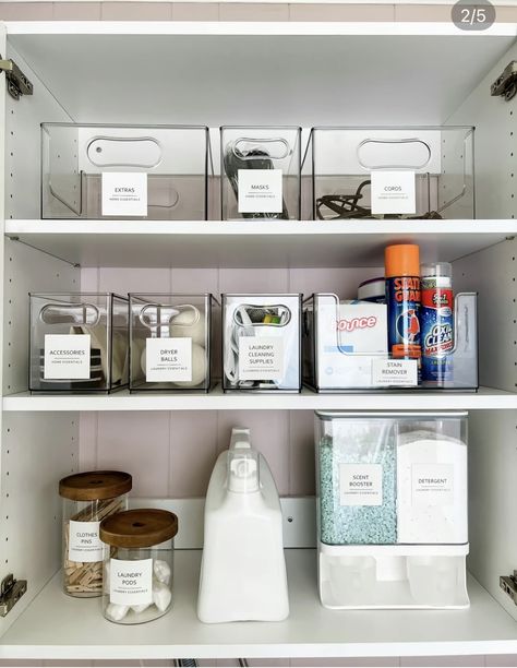 Laundry Room Plastic Containers, Laundry Apartment Small Spaces, Laundry Room Supplies Organization, Small Utility Organisation, Ikea Laundry Room Organization, Laundry Pod Organization, Above Laundry Organization, Target Bright Room Storage, Laundry Room Soap Storage