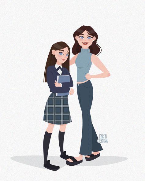 #rorygilmore #lorelaigilmore #gilmoregirls #tvseries #fanart Gilmore Girls Art, Gilmore Lorelai, Rory Lorelai, Stars Hollow Gilmore Girls, Gilmore Girls Party, Gilmore Girls Outfits, Gilmore Girls Fan, Ross Geller, Alexis Bledel