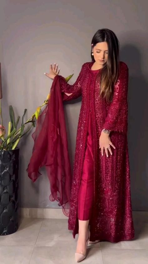 #eid collections Eid 2024 Outfits, Open Shirt Designs Pakistani, Simple Eid Outfit Ideas, Eid Dress Designs Ideas, Eid Dress Ideas, Eid Outfits Ideas, Eid 2024, Dress Trending, Eid Outfit Ideas