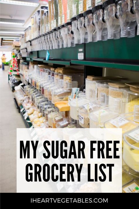 Sugar Free Grocery List, Sugar Free Food List, No Sugar Snacks, Sugar Free Diet Plan, Sugar Busters, Sugar Free Eating, Free Grocery List, Sugar Free Lifestyle, Low Sugar Snacks