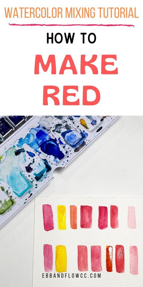 Did you know that you can mix red paint? Learn how to mix red from just 2 colors. Work with a limited color palette or save money on paint! How To Make Red Paint, Paint With Watercolors, Additive Color, Abstract Art Photography, Mixing Paint Colors, Photography Sketchbook, Subtractive Color, How To Make Red, Limited Color Palette