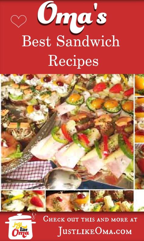 Try these delicious sandwich combinations and make them just like oma!  #germanfood #germanrecipes #justlikeoma #bestsandwiches #sandwichrecipes #sandwiches Sandwich Combinations, German Meat, Beef Rouladen, Traditional German Food, German Bakery, Pork Hock, Best Sandwich Recipes, German Bread, Party Sandwiches