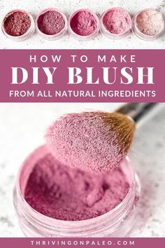 Blush Diy Make Up, Diy Face Powder Recipes, How To Make Your Own Makeup, How To Make Blush, How To Make Makeup, Diy Blush, Diy Natural Makeup, Diy Beauty Products, Diy Makeup Recipe