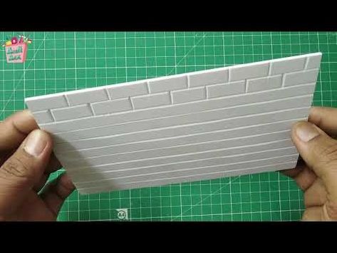 How to make Brick Wall | Miniature Brick Wall | Foam Board Brick Wall @CraftBoxStudio - YouTube Foam Brick Wall Ideas, Miniature Brick Wall, Foam Brick Wall, Brick Wall Ideas, Rock Border, Garden Rock Border, Brick Siding, Edging Ideas, Christmas Village Display