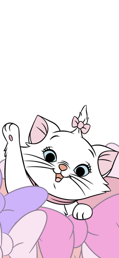 Marie Cat Wallpaper Iphone, Marie Wallpaper Disney, Marie Cat Aesthetic, Marie Cat Wallpapers, Marie Aristocats Wallpaper, Aristocats Wallpaper, Marie Wallpaper, Wallpaper Gatos, Marie Cat