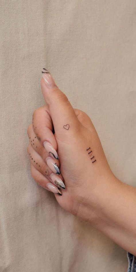 tattoo ideas, tattoo ideas for women, unique tattoo ideas, tattoo ideas for couples, simple tattoo ideas, small tattoos, tiny tattoo ideas 1111 Tattoos, Tattoo Ideas For Women Unique, 11:11 Tattoo Ideas, Tiny Heart Tattoo, Tattoo Ideas For Couples, 11 11 Tattoo, Crescent Moon And Sun, Simple Finger Tattoo, Simple Tattoo Ideas