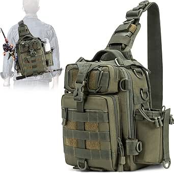 Bushcraft Backpack, Rains Backpack, Fishing Tackle Bags, Fishing Backpack, Camo Backpack, Sling Pack, Fishing Rod Holder, Outdoor Bag, Shoulder Backpack