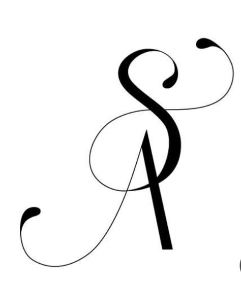 A And S Monogram, As Tattoo Letter Design, S Heart Tattoo, Letter S Tattoo, Tattoo S, S Letter Images, Initials Logo Design, S Logo Design, Stylish Alphabets