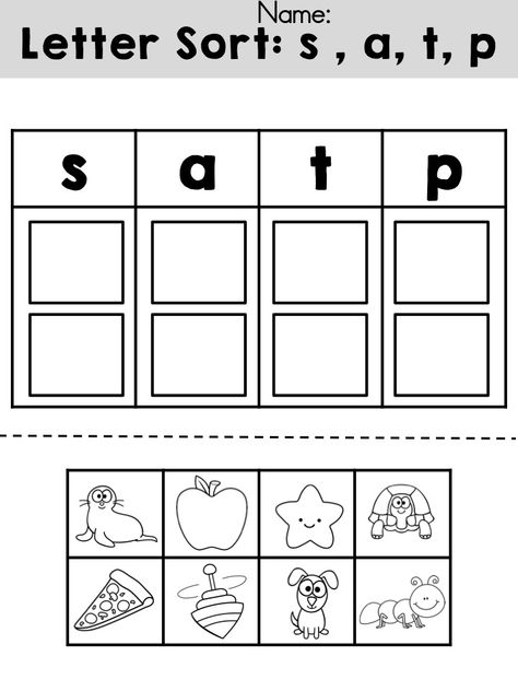 Free Letters sorting cut and paste activity >> Review initial sounds for letters s, a, t, and p >> Part of the Reading Adventures 1 Unit 1 Packet Exit Games, Letter Sorting, Letter Sort, Beginning Sounds Worksheets, Kindergarten Letters, Jolly Phonics, Preschool Literacy, Letter Activities, Kindergarten Class