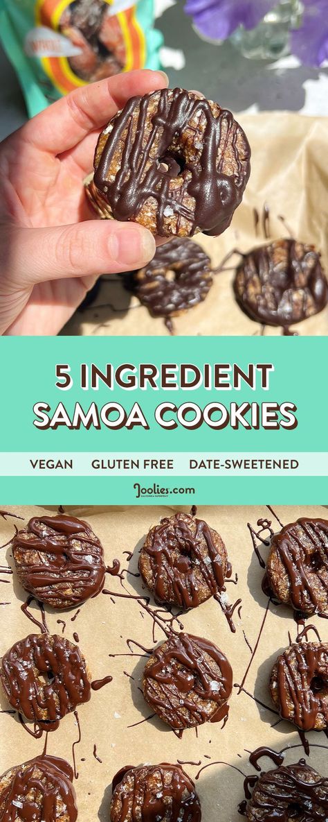 Paleo Samoa Cookies, Gluten Free Samoa Cookies, Samoa Protein Balls, Keto Samoa Cookies, No Bake Samoa Cookies, Date Samoas, Healthy Samoa Cookies, Samoa Cookies Healthy, Somoa Cookies