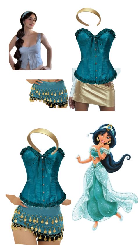 Disney Princess Jasmine Costume, Jasmine Halloween Costume, Disney Princess Halloween, Character Halloween Costumes, Disney Princess Costumes, Classy Halloween Costumes, Princess Halloween Costume, Blue Costumes, Pretty Halloween Costumes