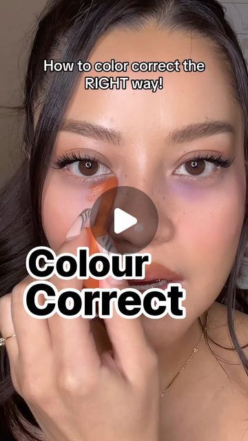 Where To Put Color Corrector, Green Color Corrector How To Use, How To Use Corrector Makeup, Make Up Color Correction, Orange Color Corrector Under Eyes, How To Apply Color Corrector, How To Color Correct Makeup, Colour Corrector Guide, How To Use Color Corrector