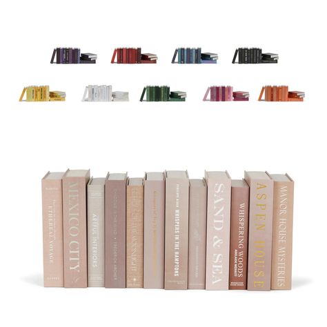 PRICES MAY VARY. Set of 12 Neutral Faux Decorative Hardback Books: quality hardback construction, 22” of white neutral bookcase decor, easy to assemble. Choose from10 vibrant colors to create a stunning rainbow bookcase effect, color coordinated book look, or elevate with your existing room neutral living room decor. Premium Quality Faux Books: Crafted to mimic the look and feel of real books, these decorative pieces offer an elegant yet budget-friendly solution for home decor. Transform your be Books Under Lamp, Primary Room Decor, Shared Office Decor, Decorate Top Of Bookcase, Modern Chic Office Decor, Fake Books Decor Diy, Modern Farmhouse Bookshelf Decor, Earthy Office Decor, Decorating Built In Shelves Living Room