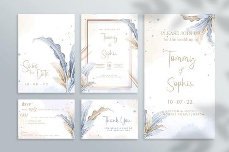 Wedding invitation pack with | Premium Psd #Freepik #psd #wedding #wedding-invitation #vintage #floral Kartu Bridesmaid, Wedding Chocolate Decoration, Rose Bridesmaid, Digital Wedding Invitations Design, Dorm Stuff, Geometric Wedding Invitation, Book Planner, Digital Invitations Wedding, Wallpaper Estetika