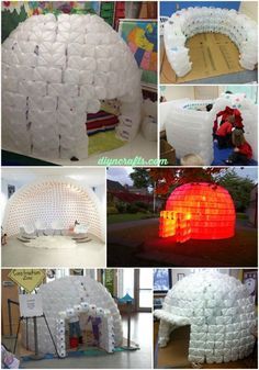 Looking for a really fun recycling DIY project!  Here is one both you and your children will LOVE! Recycling at its Finest: How to Build a Magnificent Milk Jug Igloo, Creative and easy project to entertain kids. #diyncrafts #recycling #DIY #milkjugs #DIYprojects #igloo #KidsDIY #DIYigloo Milk Jug Igloo, Milk Jug Crafts, Recycling Diy, Potpourri Stovetop, Christmas Potpourri, Stovetop Potpourri, Recycled Crafts, Kids Black, Milk Jug