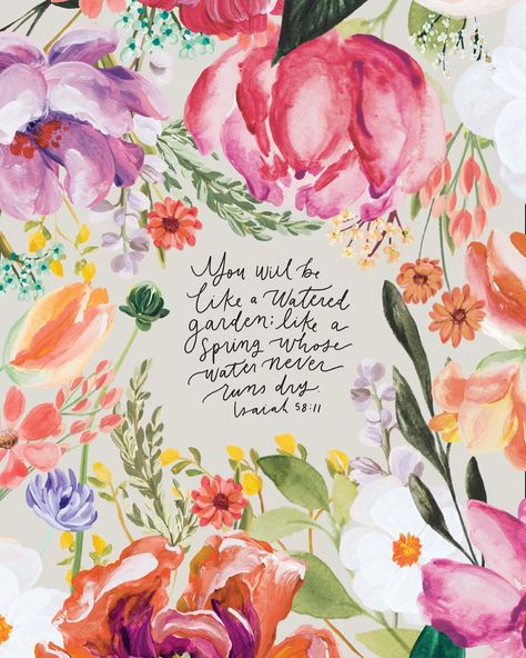 ‘Tis the season for fresh bouquets—like the vivid blooms featured on our Charlotte Bible, inspired by the lush southern gardens of Charlotte, North Carolina. For our Bibles, we love allowing the beauty of God’s nature and the bouquets we gather in our everyday spaces to inspire our designs. What type of flowers are your favorite? Isaiah 58:11, Verses About Flowers, Facebook Cover Photos Flowers, Flower Bible Verse, Type Of Flowers, Bible Verses About Nature, Isaiah 58, Southern Gardens, Easter Watercolor