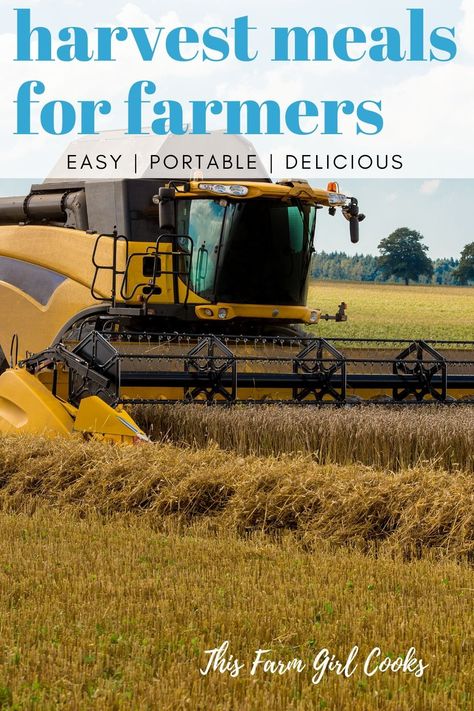 Lunch Ideas For Farmers During Harvest, Farmer Approved Tractor Meals, Tractor Meals For Farmers, Meals For Harvest Crew, Farm Meals On The Go, Farmer Meals To Go, Harvest Meals To Take To The Field, Farm Field Meals, Harvest Meals For Farmers