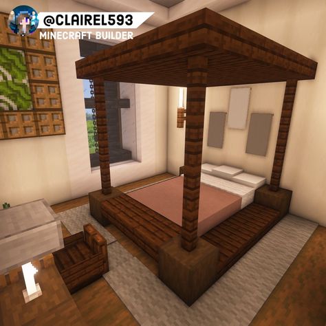 Cute Minecraft Bedrooms, Minecraft Bedrooms, Minecraft Hus, Minecraft Rooms, Realistic Minecraft, Minecraft House Decor, Bedroom Ideas Minecraft, Modern Minecraft Houses, Minecraft Decoration