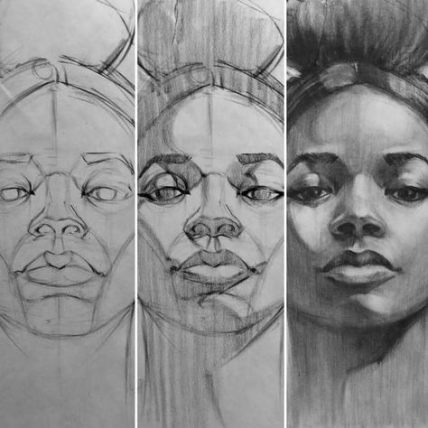 Drawing Faces, Drawing Process, Anatomy Drawing, Portrait Sketches, Anatomy Art, Life Drawing, Pictures To Draw, Drawing Techniques, Drawing People