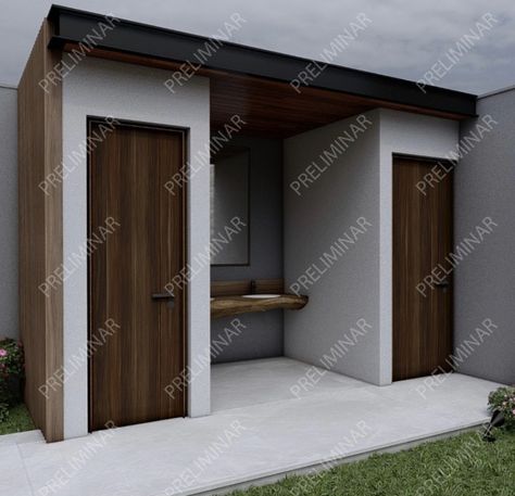 Outside Toilet Ideas, Outside Restroom, Outdoor Restrooms, Outdoor Restroom, Garden Toilet, Outside Toilet, Toilet Outdoor, Outdoor Bathroom Design, Outdoor Toilet