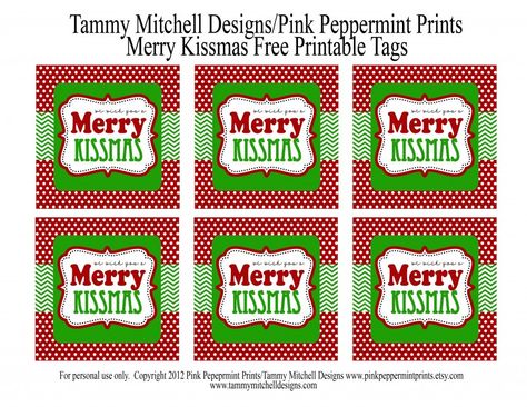 FREEBIE: Free Printable Christmas Tag: We Wish You a Merry Kissmas Merry Kissmas Printable Free, Party Craft Ideas, Free Christmas Tags Printable, Diy Party Crafts, Merry Kissmas, Pink Peppermint, Christmas Neighbor, Neighbor Christmas Gifts, Christmas Tags Printable