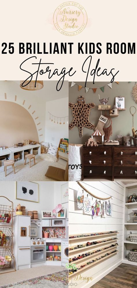 25-COMPLETELY-BRILLIANT-KIDS-ROOM-STORAGE-IDEAS-1 Kids Room Storage Ideas, Girls Room Storage, Boys Bedroom Storage, Kids Room Storage, Small House Storage, Small Kids Bedroom, Kids Bedroom Organization, Room Storage Ideas, Kids Book Storage