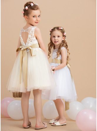 JJ's House Beading Sash Lace Tulle Scoop Flower Girl Dress Spring Summer A-line Back Zip Knee-Length (Detachable sash) Sleeveless Flower Girl Dress. #JJ's House #Beading #Sash #Lace #Tulle #Scoop #FlowerGirlDress #Spring #Summer #Aline #BackZip #KneeLength #Sleeveless #FlowerGirlDress Flower Girl Dresses Knee Length, Hole Dress, Tea Length Flower Girl Dress, Sleeveless Flower Girl Dresses, Lace Sash, Flower Girls, Girls Dresses Online, Ball Gowns Princess, Tulle Flower Girl