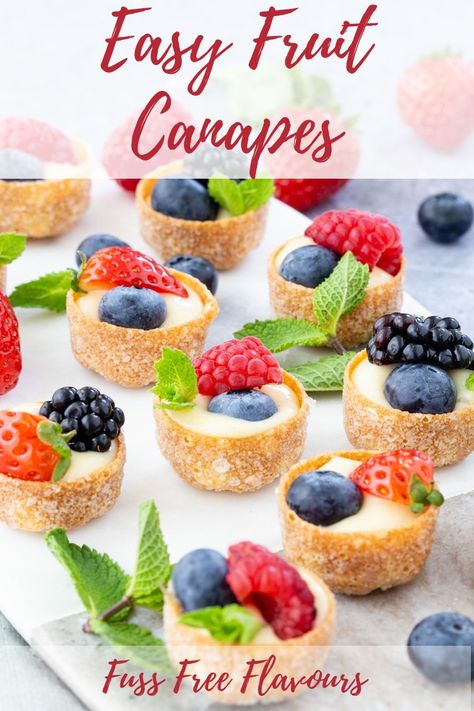 Learn how to make mini fruit tarts to be served as bite-sized canapés at your holiday party. Made with Creme Patissiere, pastry and fresh fruit. | fruit tarts | How to make fruit tarts| How to make creme patissiere| #holidays #canapes #holidaycooking Epiphany Food, Mini Fruit Tart, Fruit Tart Recipe Mini, Mini Tart Recipes, Mini Fruit Tarts, Canapes Recipes, Fruit Tart Recipe, Mini Pastries, Fruit Tarts