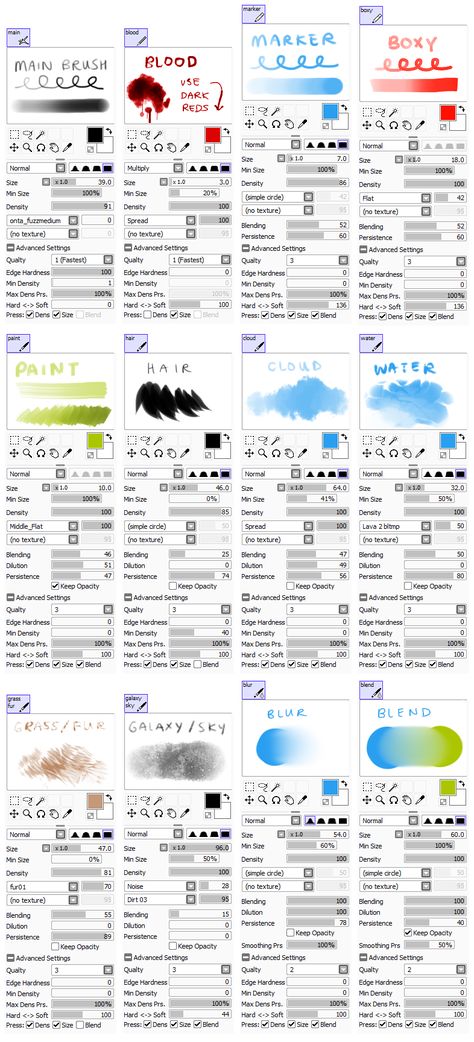 Paint Tool Sai Tutorial, Clip Studio Paint Brushes, Sai Brushes, Digital Painting Techniques, Paint Brush Art, Palette Art, Paint Tool Sai, Digital Art Beginner, Art Apps