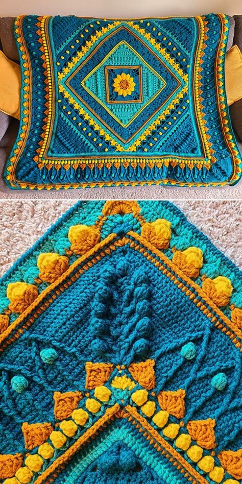 Gorgeous Colorful 2021 Crochet CAL Ideas – 1001 Patterns in 2022 | Crochet furniture, Crochet blanket patterns, Crochet Scheepjes Crochet Patterns, Crochet Intricate Blanket, Complex Crochet Blanket, Colorful Crochet Blanket Pattern Free, Crochet Mandela Blankets, One Color Crochet Patterns, Colorful Crochet Patterns, Crochet Along Blanket, Colorful Crochet Blanket Pattern