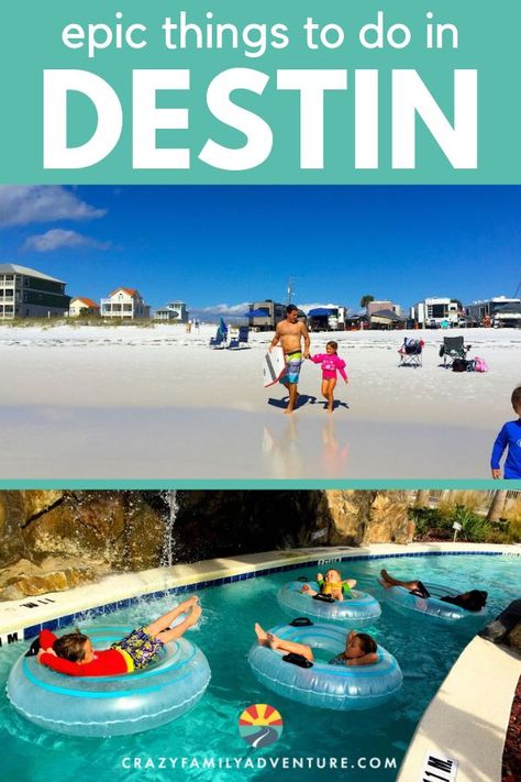 We have a huge list of absolutely epic things to do in Destin, Florida with kids. We’ll let you in on our Destin secrets so you can have an amazing vacation with your family. We cover fun, free things like beach days and the Harborwalk village. We also have great deals on ALL the water activities and we will let you in on the best restaurants in Destin with kids and awesome places to stay while you are there. Come take a look! #DestinFlorida #thingstodoinDestinwithkids #thingstodoinDestin Destin Florida Restaurants, Florida Bachelorette, Florida Destin, Destin Florida Vacation, Skarsgard Family, Florida Family Vacation, Sanibel Island Florida, Destin Florida Wedding, Panama City Beach Florida