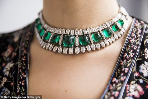 Rare jewellery belonging to the last Crown Princess of Prussia worth over £3 MILLION for sale | Daily Mail Online Gems Necklace, Rare Jewelry, Royal Tiaras, Diamond Tiara, Art Deco Necklace, Emerald Jewelry, Sea Glass Jewelry, Diamond Bracelets, Diamond Pendant