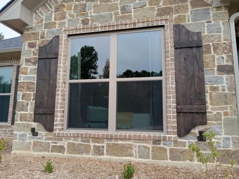 Add curb appeal with our handcrafted, hand selected cedar to make a beautiful accent to your windows Shutter Styles Exterior, Farmhouse Shutters Exterior, Exterior Cedar Shutters, Cedar Shutters Exterior, Wooden Shutters Exterior, Outside Window Shutters, Outdoor Window Trim, Exterior Window Shutters, Arch Board