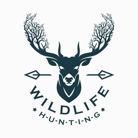 Deer Hunting Logo, Deer Design Logo, Deer Logo Design, Hunting Logo, Deer Stencil, Deer Logo, Outdoor Logo, Hunter Logo, Outdoor Logos